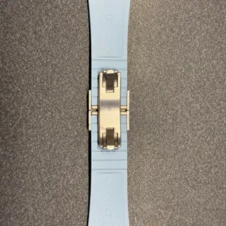 Delugs 24mm Baby Blue Curved CTS Rubber Strap mosaic pattern *$160*