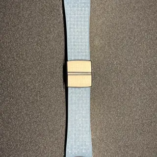 Delugs 24mm Baby Blue Curved CTS Rubber Strap mosaic pattern *$160*