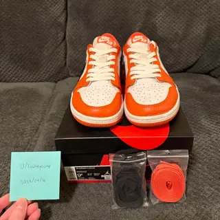 Used Nike SB Dunk Low Pro J-Pack Chicago, Size 10.0, [$90 Shipped F&F/Zelle], Used Air Jordan 1 Retro Low OG Starfish, Size 9.5, [$90 Shipped F&F/Zelle], Used Yeezy Slides Onyx, Size 10.0, [$50 Shipped F&F/Zelle]