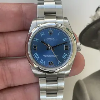 Rolex Oyster Perpetual 177200, 31mm, rare blue dial