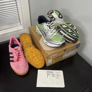 asics gel-kayano 14 Sz 8.5M clean $180 adidas gazelle bliss pink Sz 9M $60