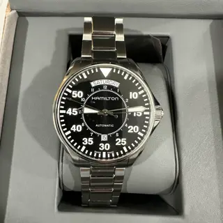 Hamilton Pilot day date auto Khaki aviation - reduced