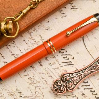 Absolutely stunning vintage Parker Duofold Junior in Coral Red with 14ct gold factory installed Stub with Flex nib Super Mint Condition