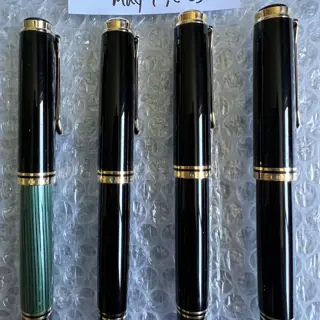 Pelikan M1000's Transparent Green & Black PF Nibs