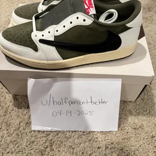 DS Jordan 1 low Travis Scott Medium Olive size 12.5: $475 invoiced and shipped
