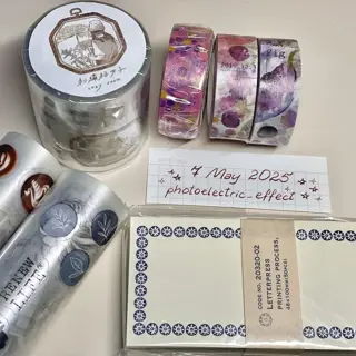 *:⋆✷ Journal/Planner decorations: washi/PET: Journal Pages, Loi Design, Meow Illustration, Cozy Room, etc. Some kiss-cut tapes.*.:✷*･ﾟ