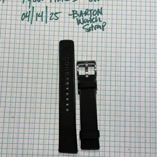 BARTON silicone/canvas stitched watch strap