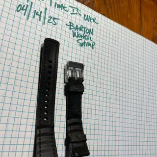 BARTON silicone/canvas stitched watch strap