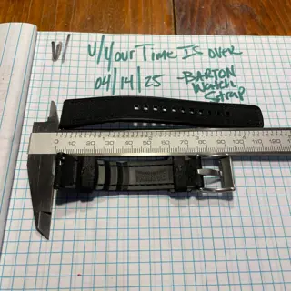 BARTON silicone/canvas stitched watch strap