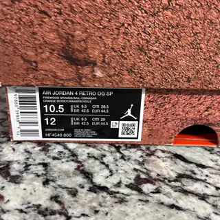 Jordan 4 Retro OG SP Nigel Brick By Brick 🧱 Size 10.5 $620