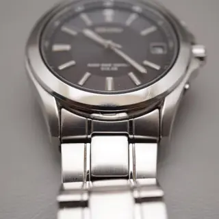 Seiko 7B22-0AY0 Dark Grey Dial Radio Wave Solar Quartz Watch JDM - $95
