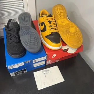 Dunk low undft Sz 6 $120 golden rod Sz 12 $60