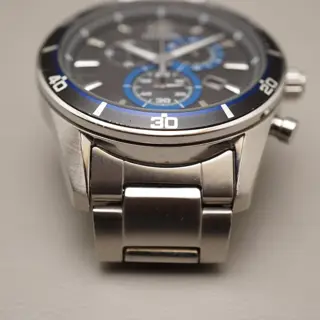 Citizen Alterna VO10-6741F Black Blue Chronograph Eco-Drive Solar Quartz Watch - $95