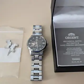 Orient Sun & Moon Automatic Black Dial Men's Watch RA-AS0002B with Box and Nato Strap