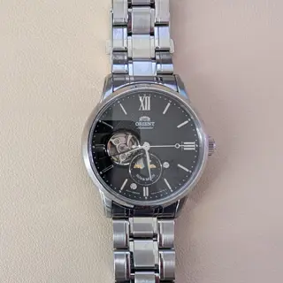Orient Sun & Moon Automatic Black Dial Men's Watch RA-AS0002B with Box and Nato Strap