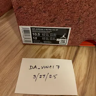 DS AJ4 x Nigel “Brick by Brick” 10.5 - $520 shipped invoiced
