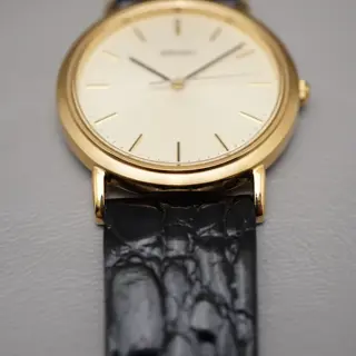 Vintage 2004 Seiko 7N01-0BH0 Gold Tone Classic Quartz Watch Original Condition - $120