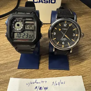 Timex Standard “Seamaster” and Casio AE1200
