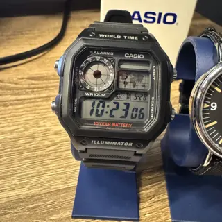 Timex Standard “Seamaster” and Casio AE1200