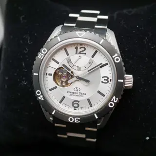 Orient Star RK-AT0107S Open Heart Power Reserve Divers Automatic Watch JDM White - $475