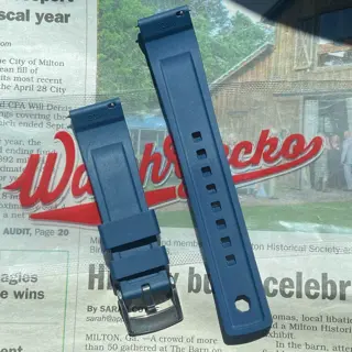 Like New ZULUDIVER 20mm Navy Blue FKM Rubber Strap, $30