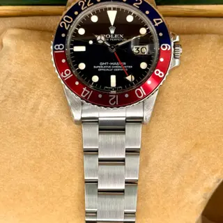 1978 Rolex GMT-Master "Pepsi" 40mm 1675 Oystersteel Oyster Bracelet Black Dial - $12,000