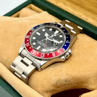1978 Rolex GMT-Master "Pepsi" 40mm 1675 Oystersteel Oyster Bracelet Black Dial - $12,000