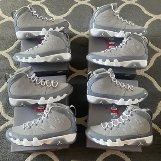 Brand New Jordan 9 Cool Grey 2025 Sizes 8.5/10.5/11.5 $230/$240/$250 Shipped
