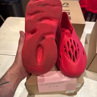 used Yeezy foam runner vermillion size 12 $125 shipped see