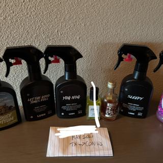 Lush retro label sikkim girls and lush body sprays (Bottle)