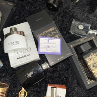 Azzaro Most Wanted EDP, Afnan 9pm, Versace Dylan Blue, Lattafa Khamrah, Montblanc Legend Spirit, Al Haramain Amber Oud Gold Edition (Bottle)