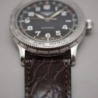 Longines L2.611.4 Swissair GMT World Timer Avigation Swiss Automatic Watch - $695