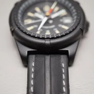 Vintage 1980s Bulova 11809 Ocean Timer Black Compass Swiss Automatic Watch - $395