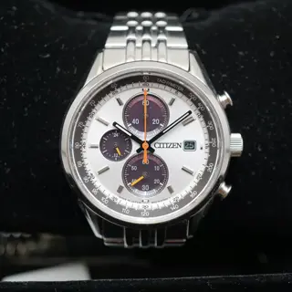 Citizen Eco-Drive CA0450-57A Panda Dial JDM Solar Quartz Chronograph Watch - $195