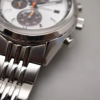 Citizen Eco-Drive CA0450-57A Panda Dial JDM Solar Quartz Chronograph Watch - $195