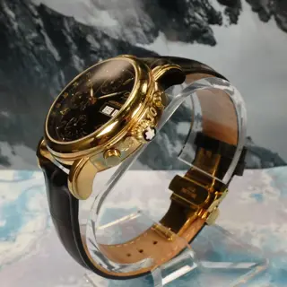 Montblanc Meisterstück Chronograph Automatic 36mm 7001 Gold Plated - New Strap - New Crystal
