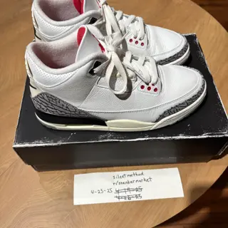 Jordan 3 WC ReImagined Sz 8 | condition 8/10 | OG All | $180 Shipped