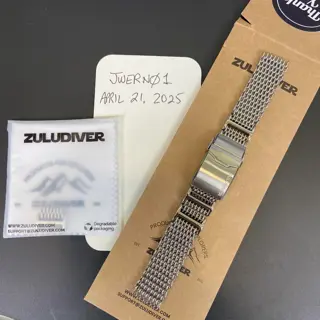 ZULUDIVER 20mm Shark Mesh Bracelet