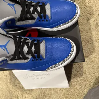 DS size 11 Jordan 3 Varsity Royal -$190 invoiced and shipped