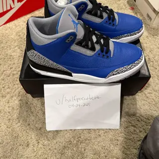 DS size 11 Jordan 3 Varsity Royal -$190 invoiced and shipped