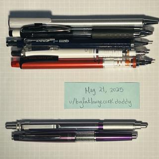 Mechanical pencils: OHTO Conception blue, Pentel Kerry purple + some freebies