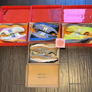 New Balance Action Bronson 1906 size 12 Scorpius, Rosewater, Medusa Azul, New Balance Carhartt 990v6 size 11.5