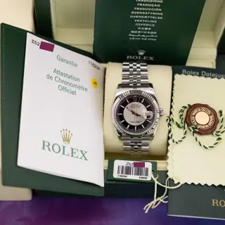 2007 Rolex Datejust Ref. 116234 | Black Roulette Dial | Box and Papers