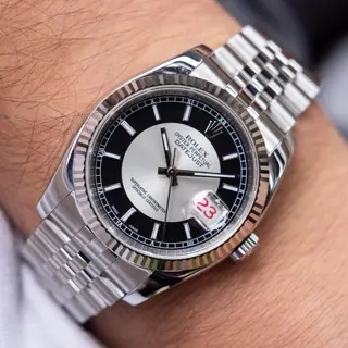 2007 Rolex Datejust Ref. 116234 | Black Roulette Dial | Box and Papers