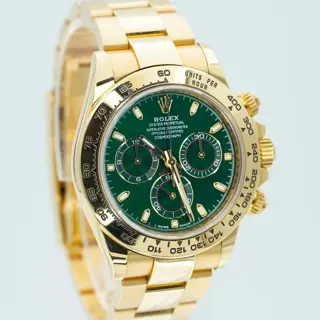 2020 Rolex Daytona 116508 “John Mayer” 18K Yellow Gold Green Dial BOXES/PAPERS
