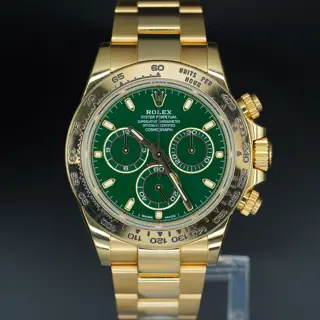 2020 Rolex Daytona 116508 “John Mayer” 18K Yellow Gold Green Dial BOXES/PAPERS