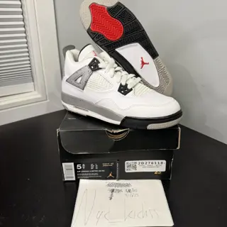 Jordan 4 white cement 2016 Sz 5.5Y DS og all $300