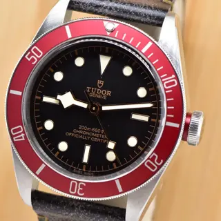 Tudor Black Bay 41mm Stainless Steel Burgundy Bezel 79230R with Box & Hang Tag