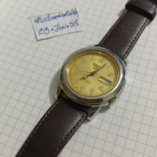 Seiko 5 Gold Dial Automatic Men's Watch. $120 Shipped.
