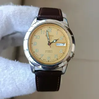 Seiko 5 Gold Dial Automatic Men's Watch. $120 Shipped.